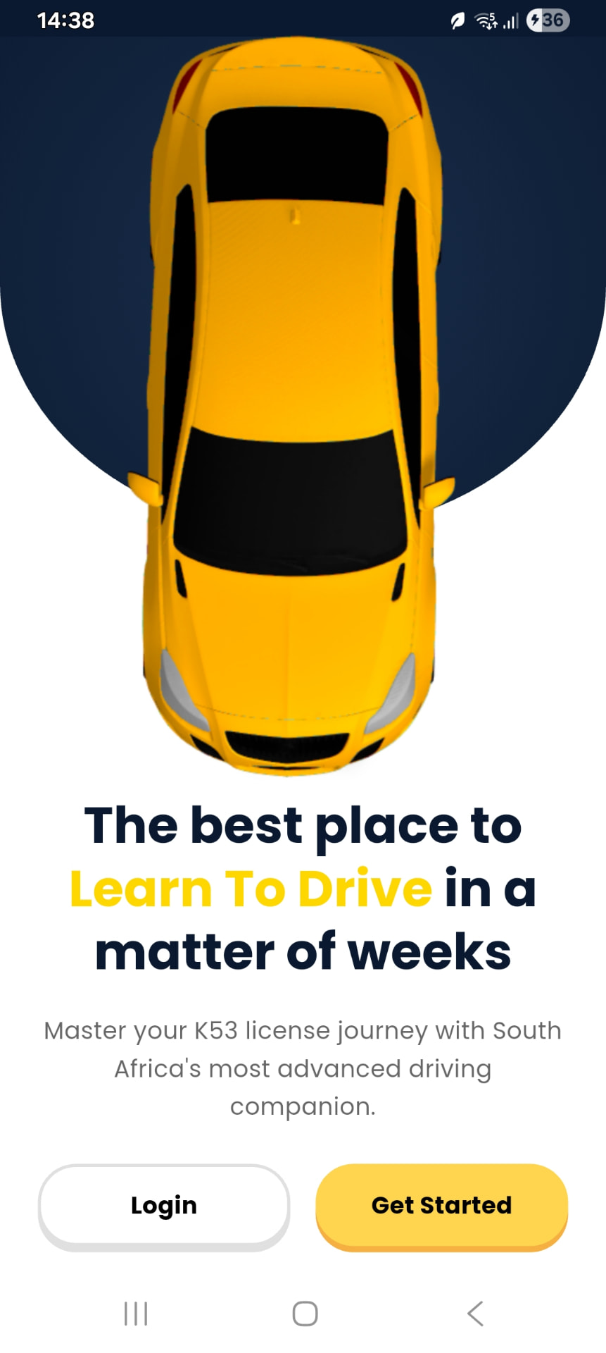LTD welcome screen: the best place to learn to drive in a matter of weeks